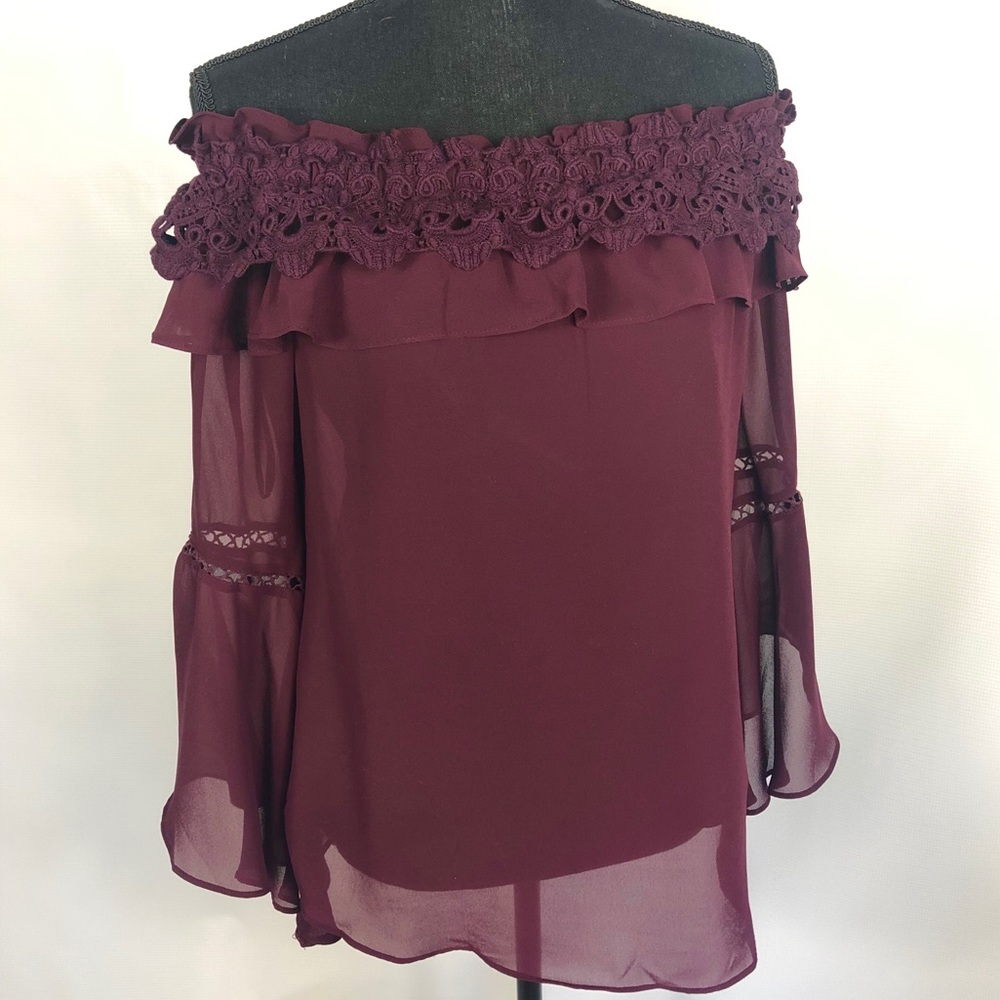 White House Black Market • Bell Sleeve Boho Top